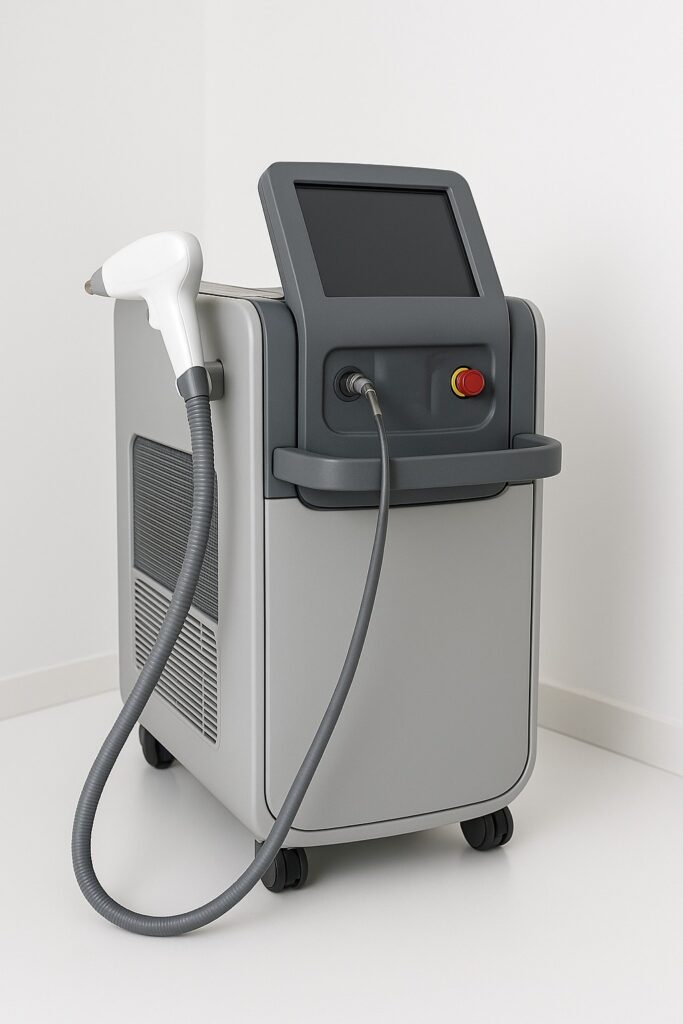 GentleMax Pro laser in moderne kliniek – medisch esthetisch apparaat voor ontharen, pigment en vaatbehandelingen