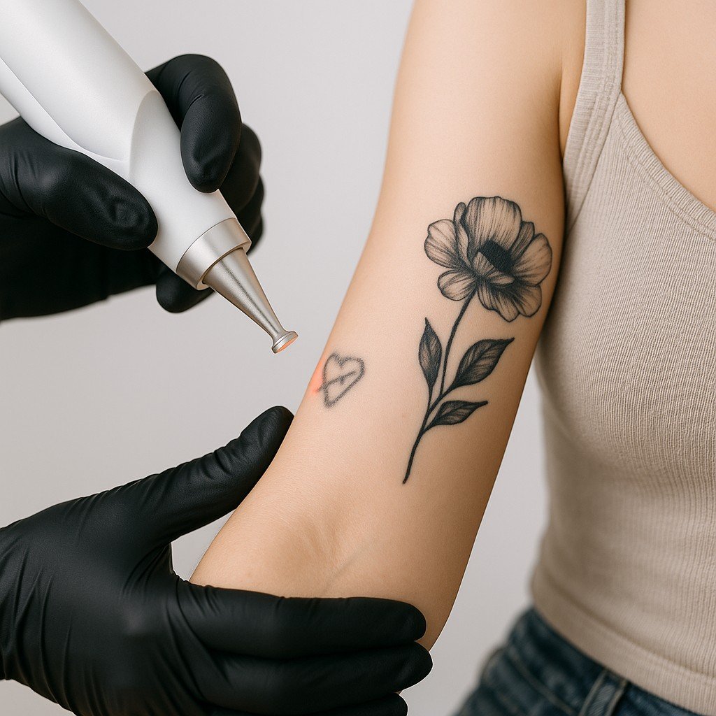 tattoo verwijderen van amateur en professionele tatoeages op onderarmen